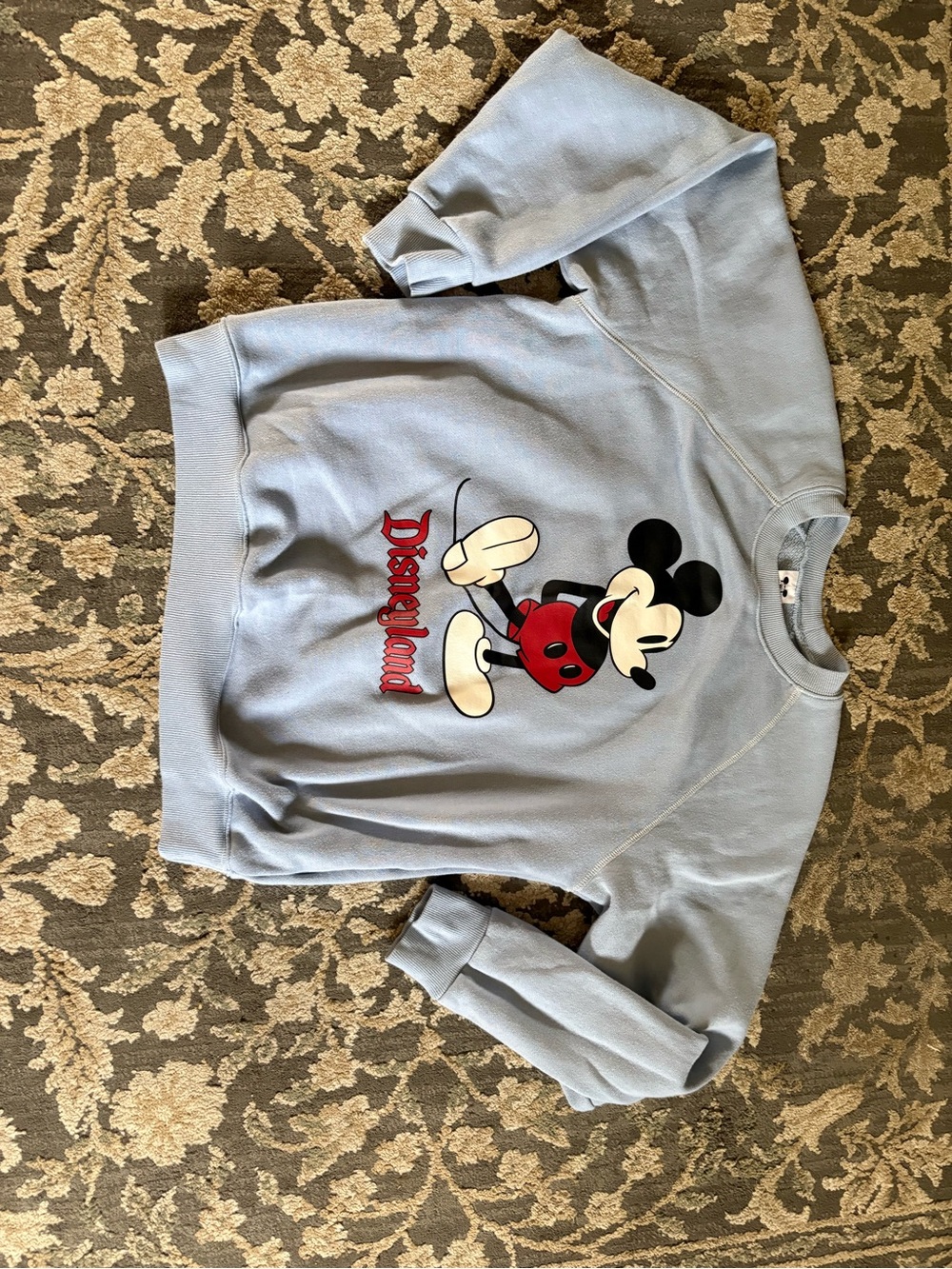 Disney Light Blue Mickey Mouse Graphic Sweatshirt